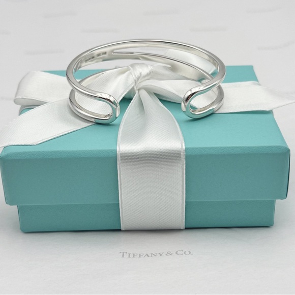 Tiffany & Co. Wide Zig Zag Open Weave Cuff Bracelet Sterling Silver 925 Gift Box - Picture 6 of 11